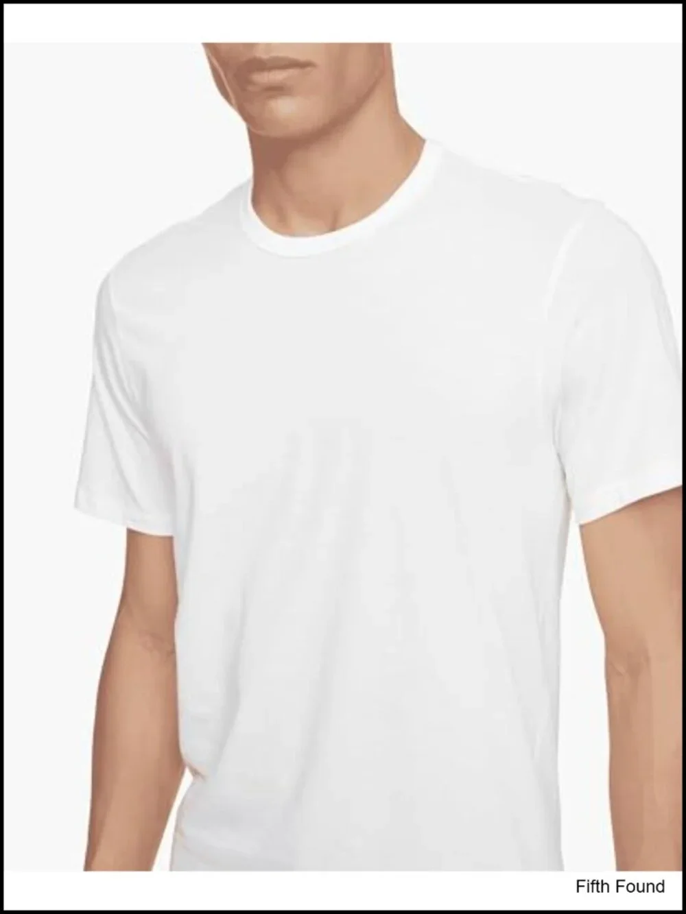 3 Pack Cotton Slim Fit Crew Neck Undershirts for Men